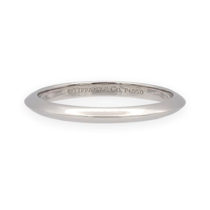 Vintage Tiffany & Co. Platinum Knife-Edge Wedding Band Ring 2 mm Size 6