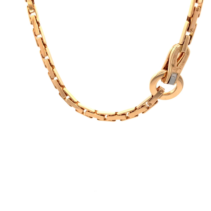 Cartier Agrafe 18K Yellow Gold Link Necklace 16" Long