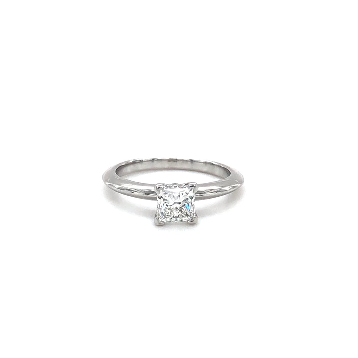 Tiffany & Co. Platinum Diamond Princess Cut Engagement Ring .67ct GVS2