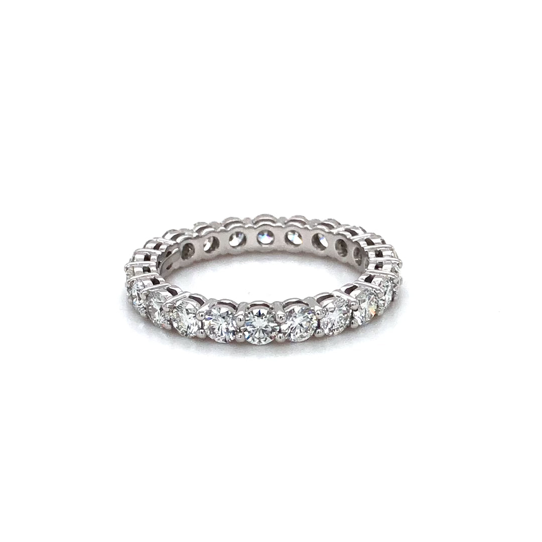 Tiffany & Co. Platinum Forever Full Circle Diamond 3mm Band Ring 1.80ct Size 6