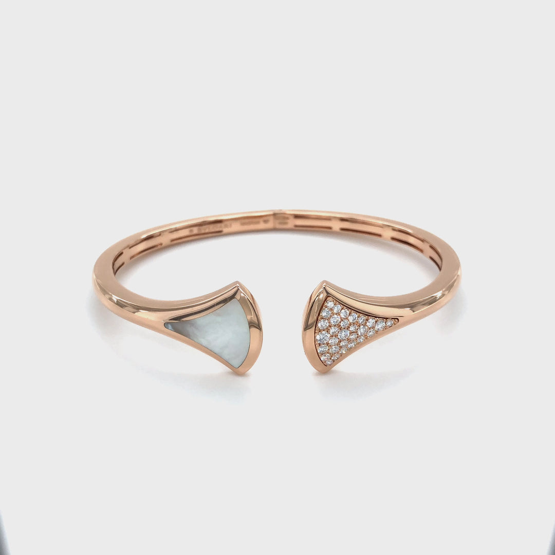 Bvlgari Diva's Dream 18K Rose Gold Diamond Open-Cuff Bracelet