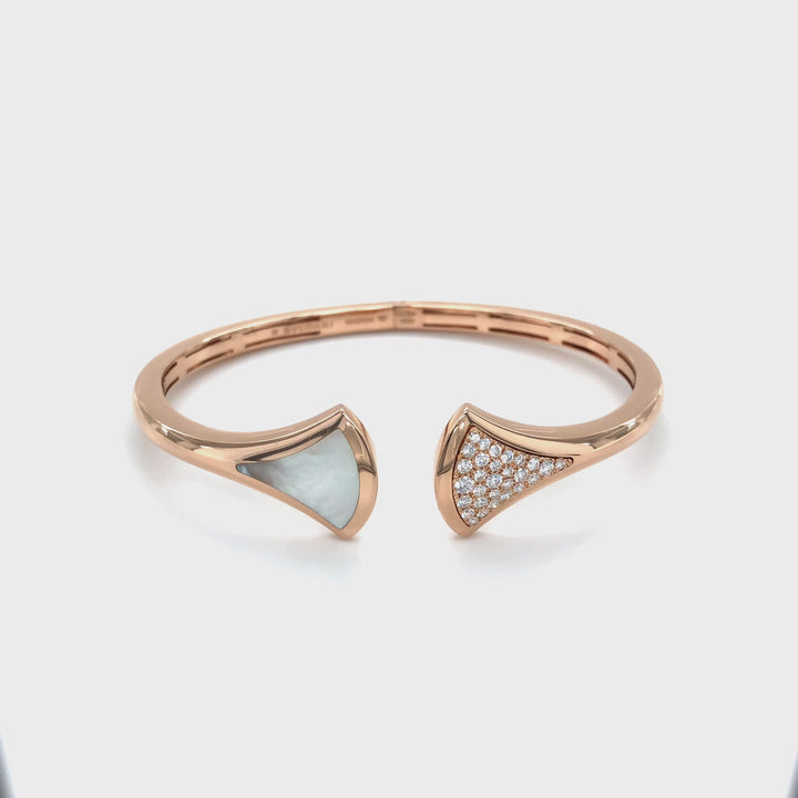 Bvlgari Diva's Dream 18K Rose Gold Diamond Open-Cuff Bracelet