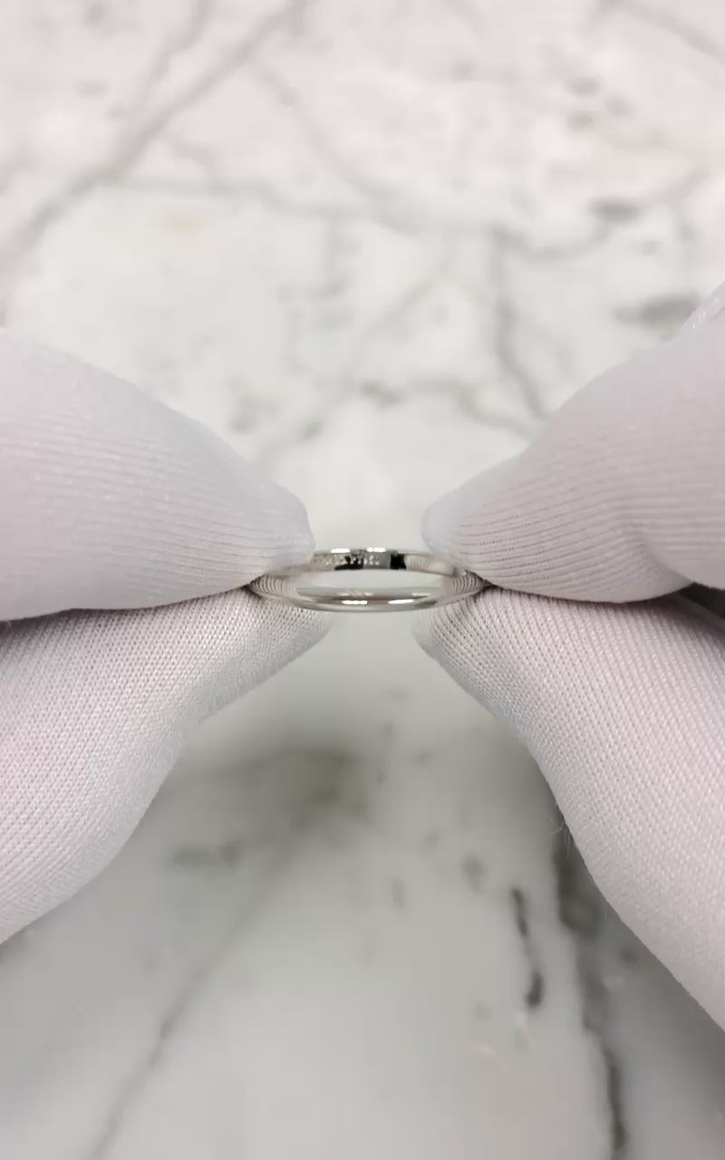 Vintage Tiffany & Co. Platinum Knife-Edge Wedding Band Ring 2 mm Size 6