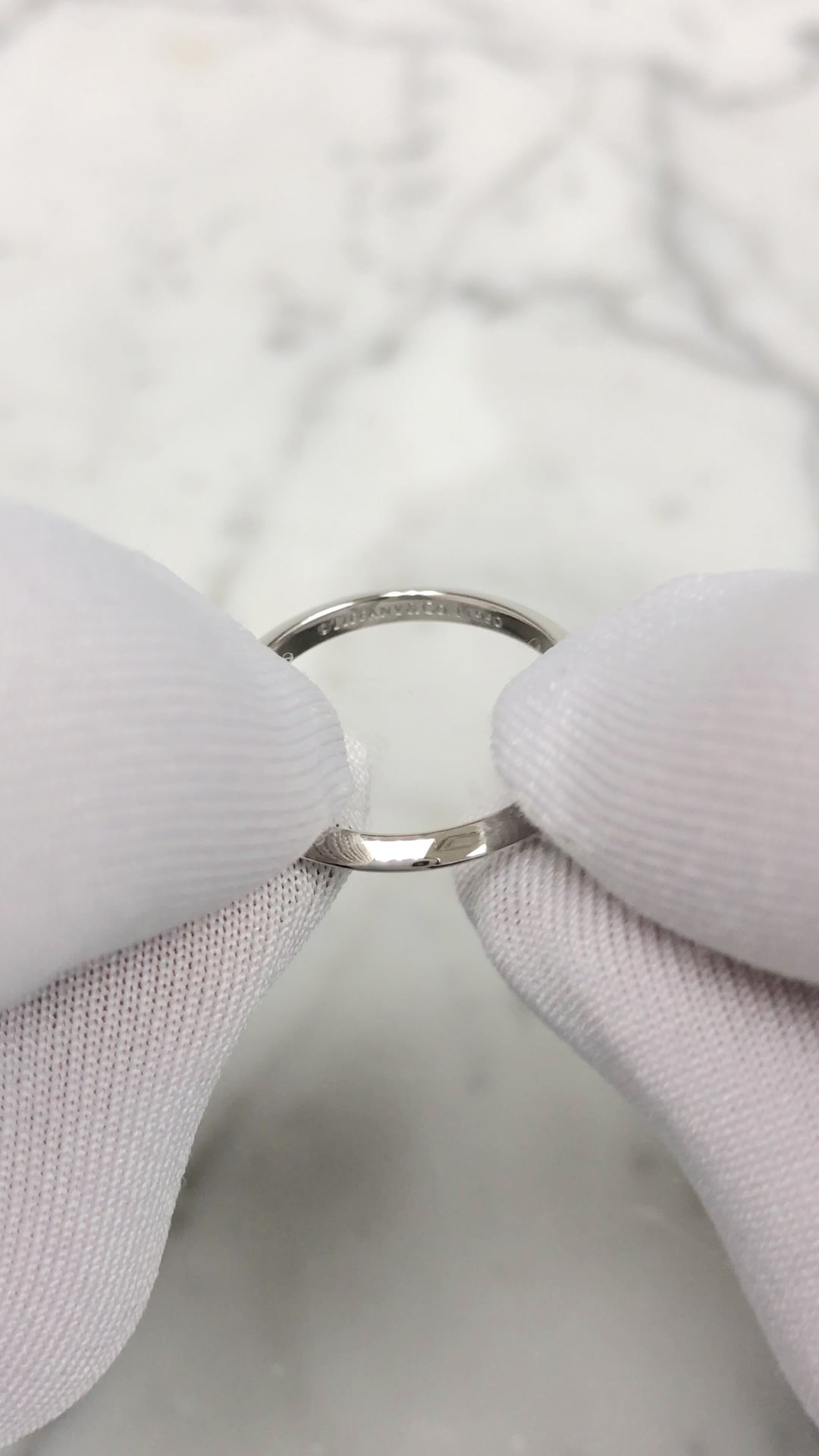 Vintage Tiffany & Co. Platinum Knife-Edge Wedding Band Ring 2 mm Size 6