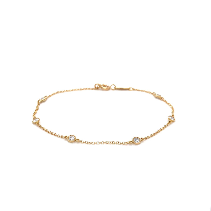 Tiffany & Co. 18K Yellow Gold Peretti Diamonds by the Yard Bracelet .30ct