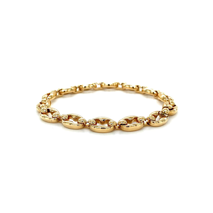 Vintage Cartier 18K Yellow Gold Open Bean Claw Link Bracelet