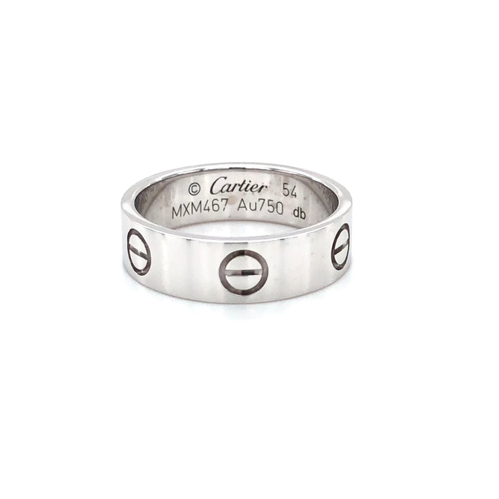 Cartier Love Ring in 18K White Gold 5.5mm Size 54 (US6.75)