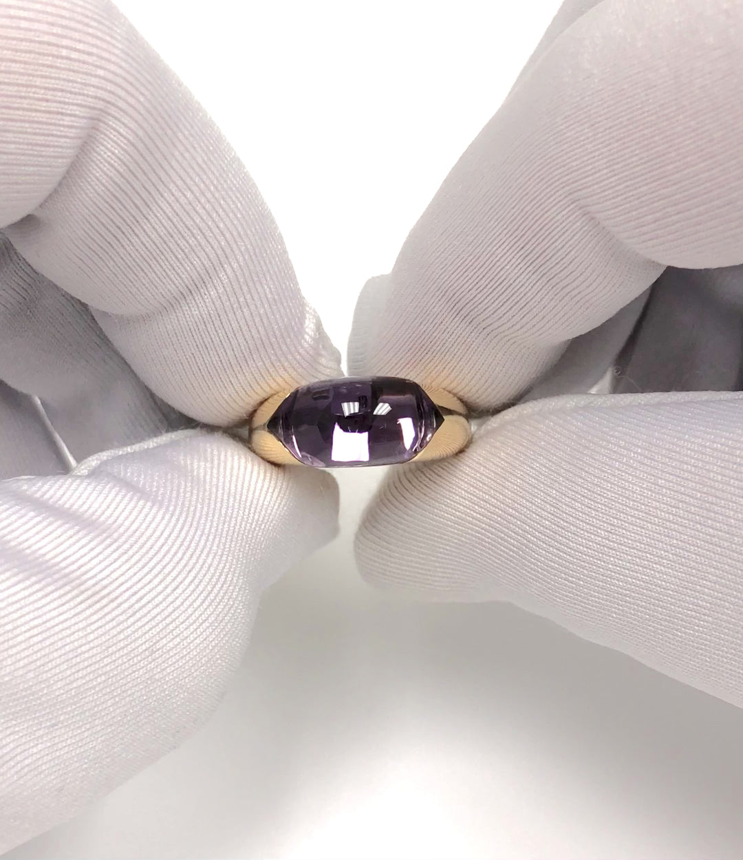 Bvlgari Tronchetto Vintage Amethyst Ring – 18K Yellow Gold