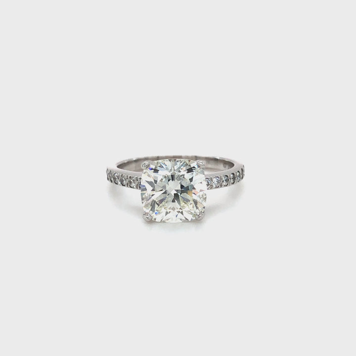 Tiffany & Co. Platinum Novo Cushion Diamond Engagement Ring 2.35 ct. TW I VS1
