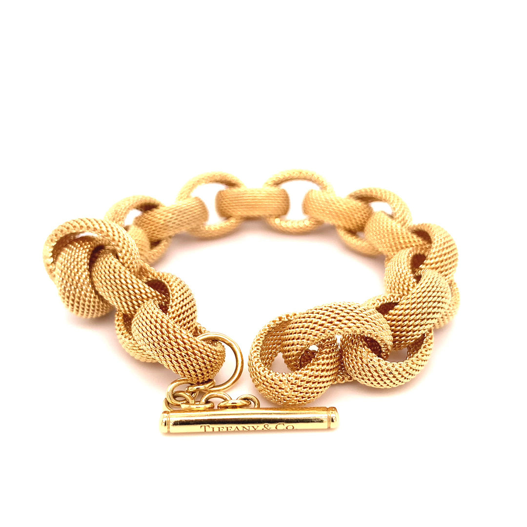 Tiffany & Co. Gold Mesh Bracelet in 18K Yellow Gold