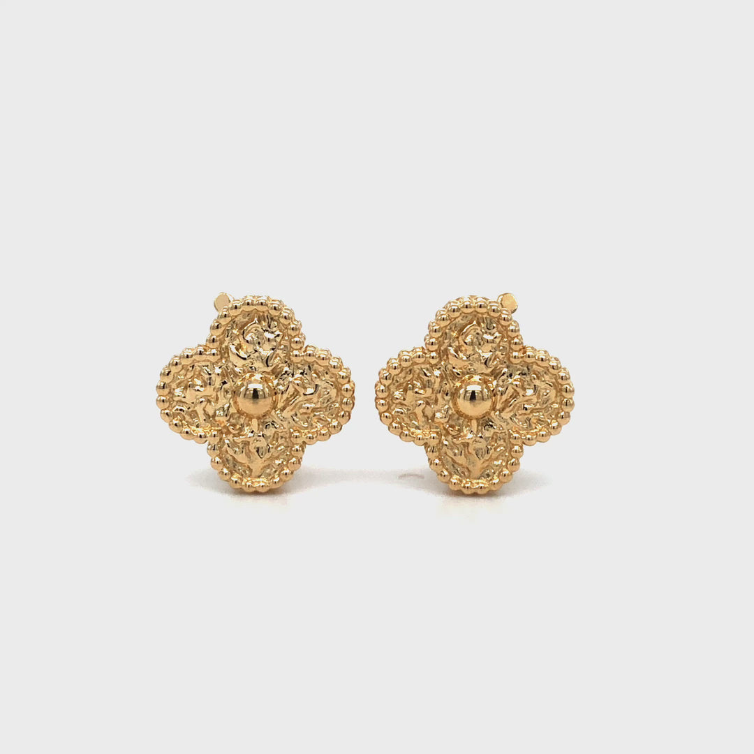 Van Cleef & Arpels Vintage Alhambra 18K Yellow Gold Clip Earrings