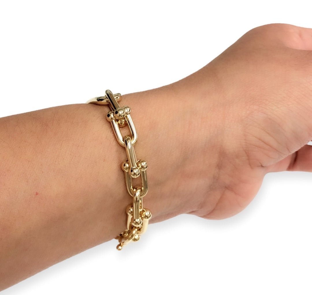 Tiffany & Co. 18K Yellow Gold Hardwear Link Bracelet Medium