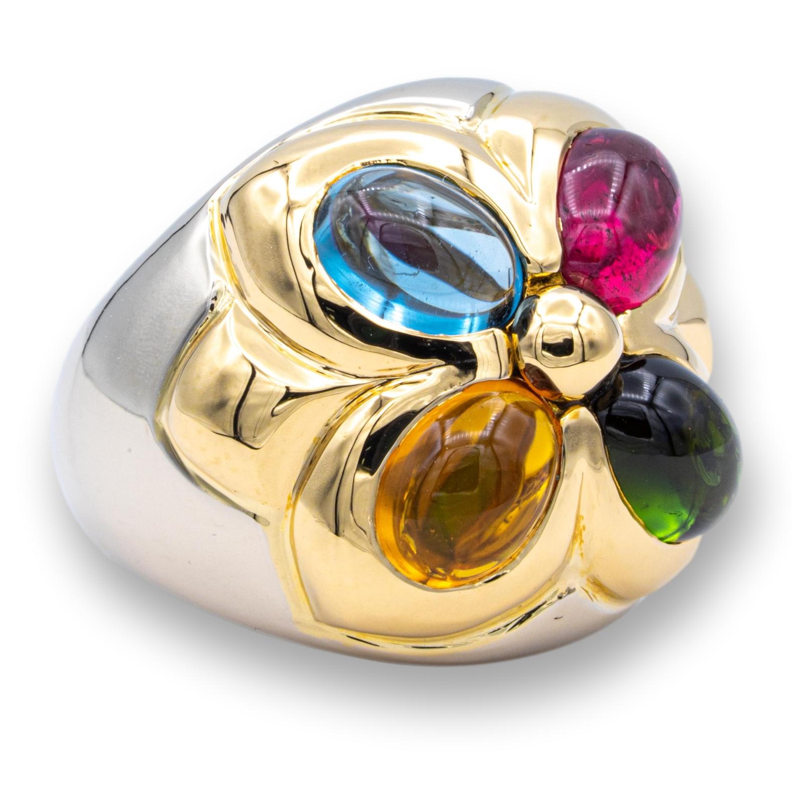 Bvlgari Allegra 18K White and Yellow Gold Cabochon Multi-Gem