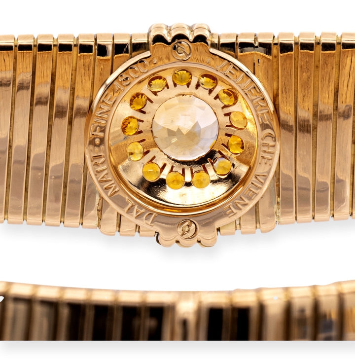 Vintage Bvlgari Tubogas 18K Yellow Gold Choker Necklace