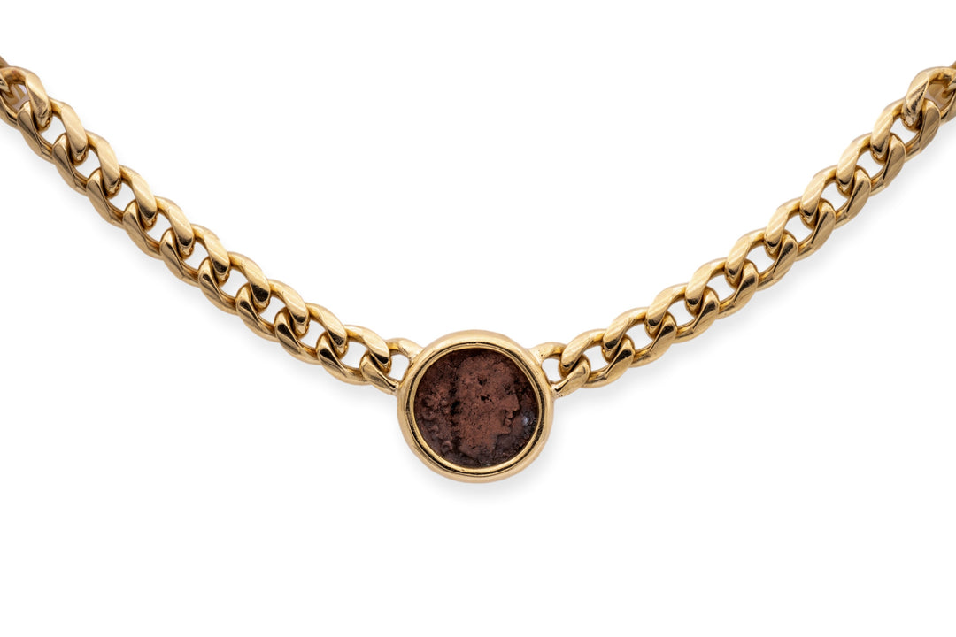 Bvlgari 18K Yellow Gold Ancient Roman Emperor Coin Choker Necklace