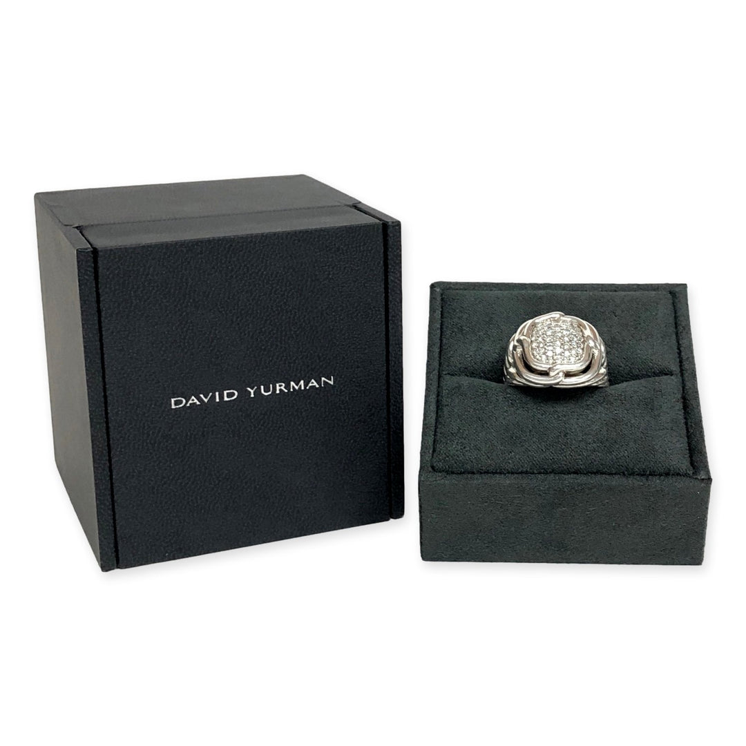 David Yurman Labyrinth Sterling Silver 1.00 ct. Pave Diamond Ring