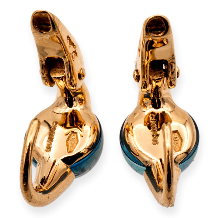 Pomellato 18K Rose Gold “The M’ama non M’ama” London Blue Topaz Earrings