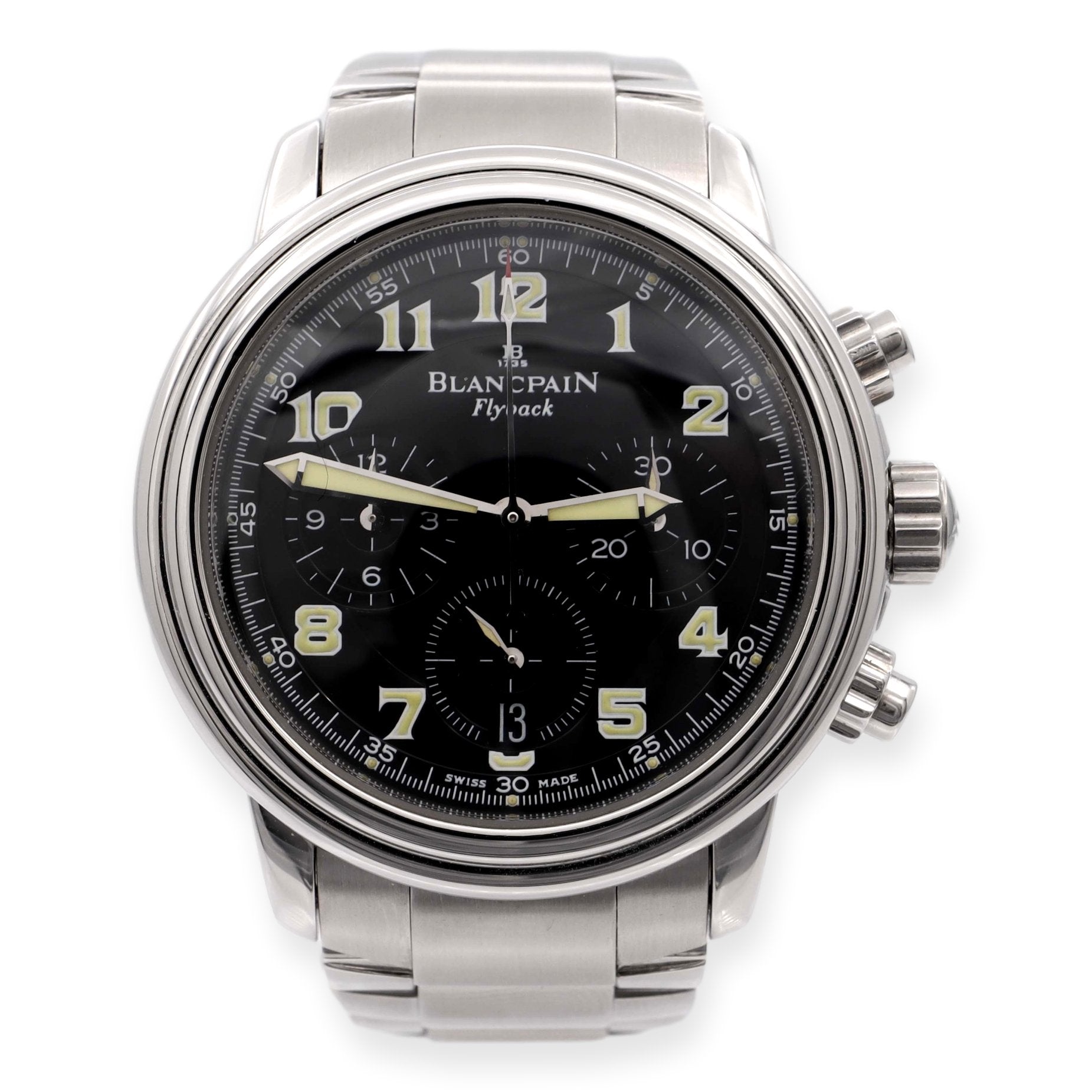 Pre-Owned BLANCPAIN Leman Flyback Stainless Steel Chronograph
