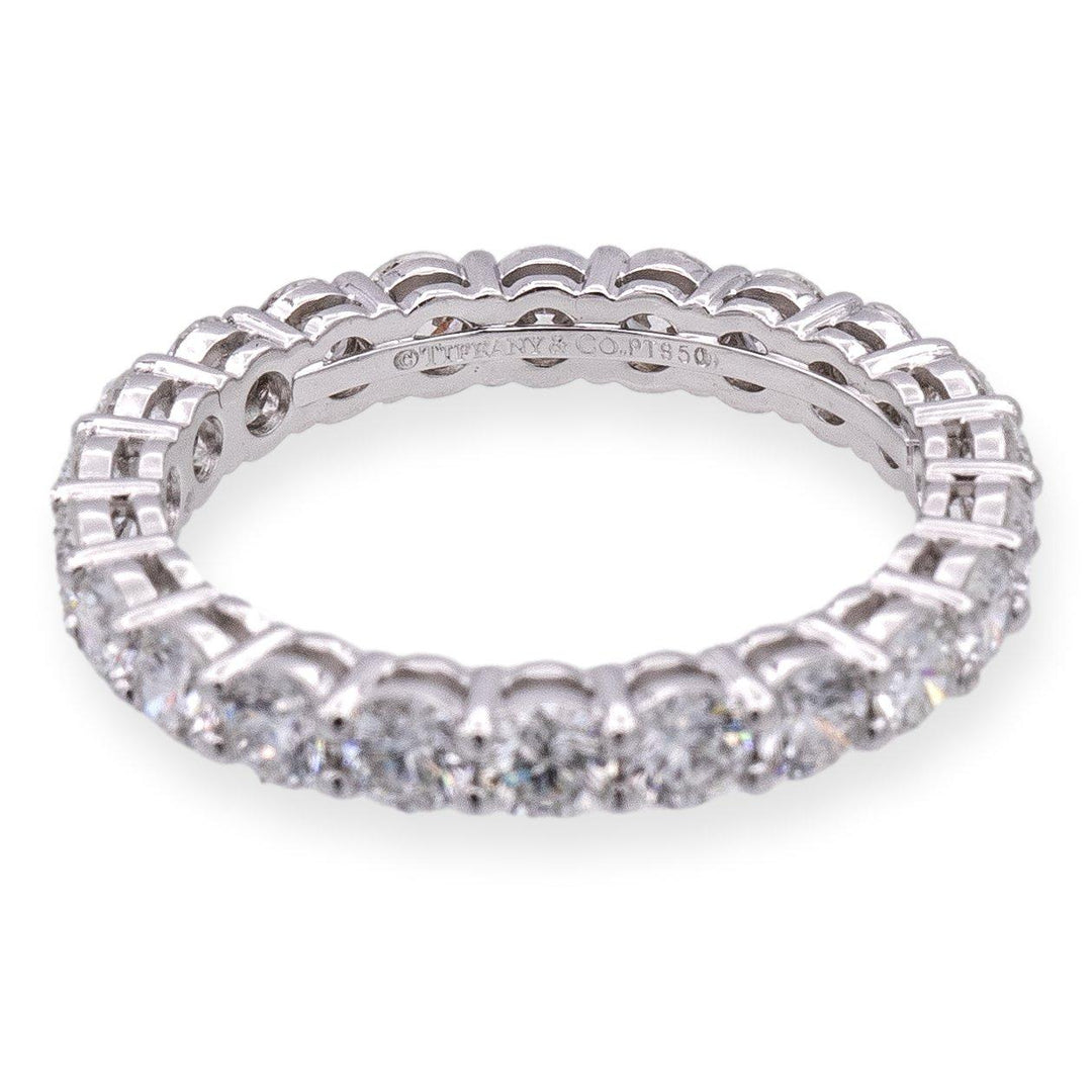 Tiffany & Co. Platinum Forever Full Circle Diamond 3mm Band Ring 1.80ct Size 6