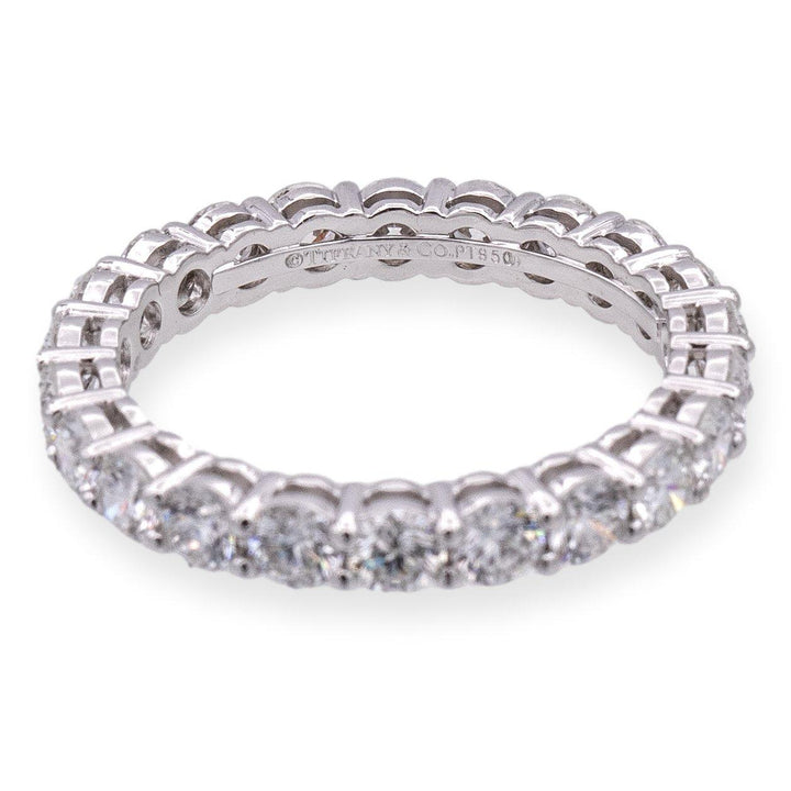 Tiffany & Co. Platinum Forever Full Circle Diamond 3mm Band Ring 1.80ct Size 6