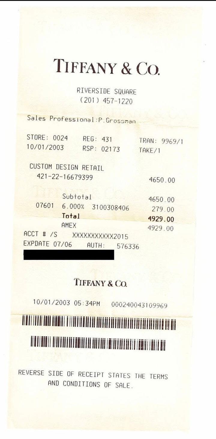 Vintage Tiffany and Co. 18K White Gold Atlas Diamond Ring 8.5mm Size 8