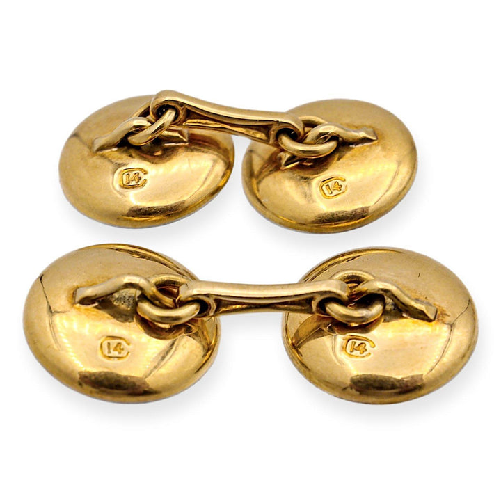 Carrington for Tiffany & Co. Platinum and 14K Gold Art Deco Cufflinks Circa 1920