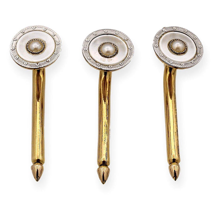 Carrington for Tiffany & Co. Platinum and 14K Gold Art Deco Cufflinks Circa 1920