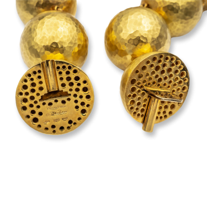 Vintage Tiffany & Co. Paloma Picasso 18K Gold Hammered Ball Choker Necklace 17"