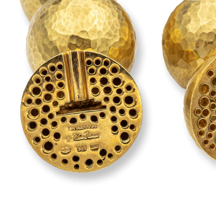 Vintage Tiffany & Co. Paloma Picasso 18K Gold Hammered Ball Choker Necklace 17"