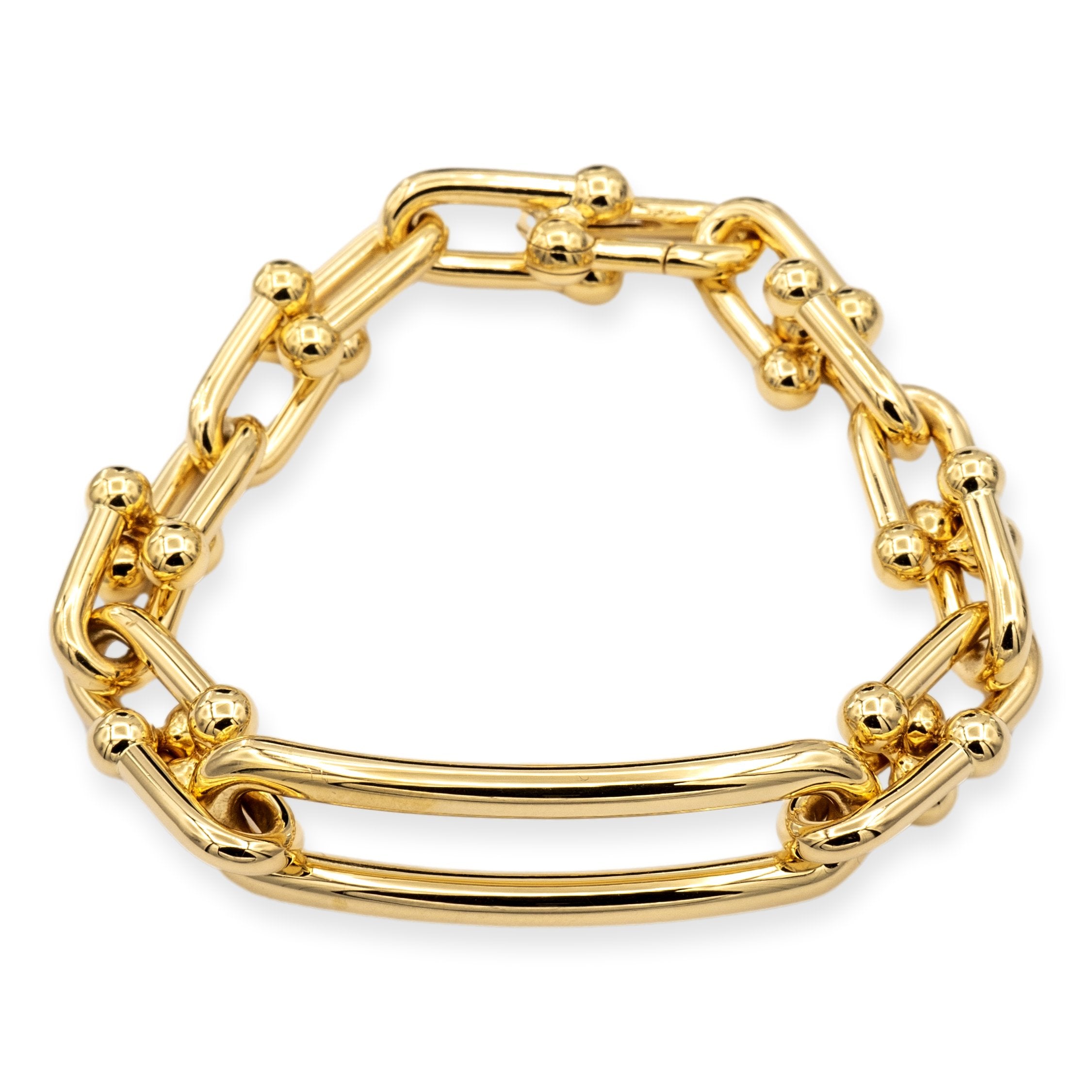 Tiffany 18K Yellow Gold Hardwear Link Bracelet Medium – The