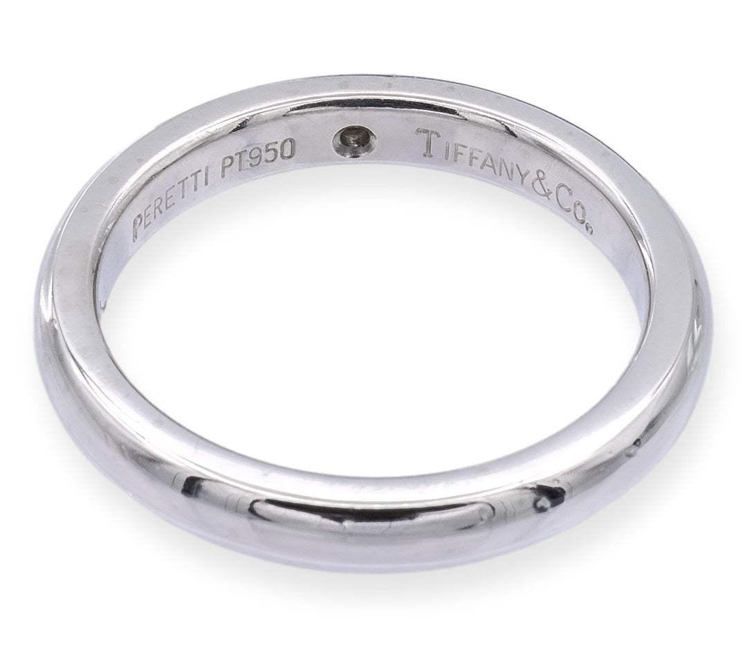 Tiffany & Co. Elsa Peretti Single Diamond Band Ring in Platinum Size 5