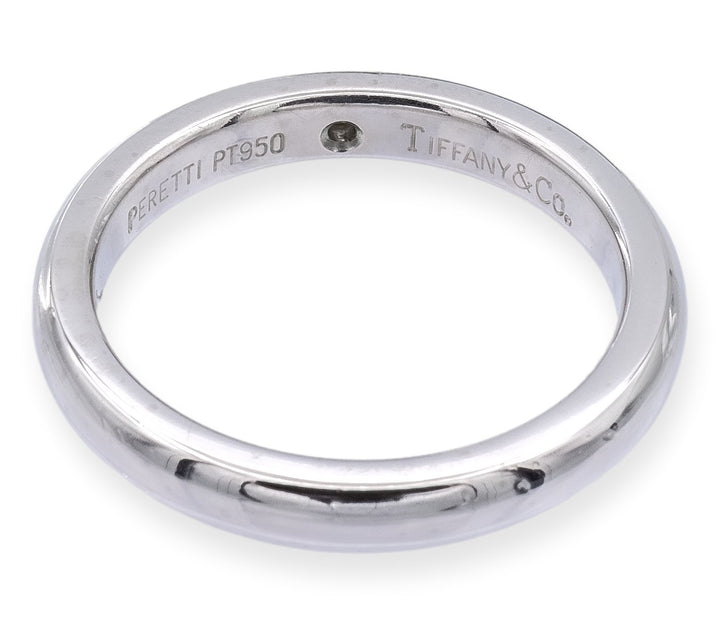 Tiffany & Co. Elsa Peretti Single Diamond Band Ring in Platinum Size 5