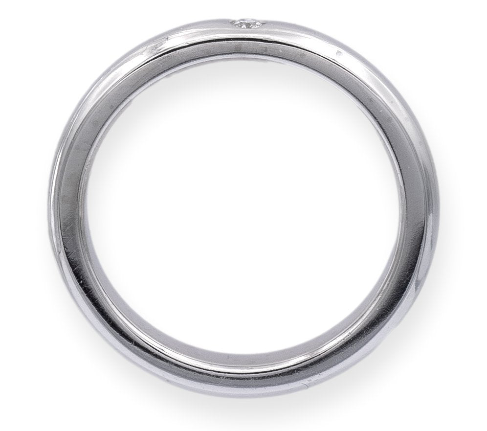 Tiffany & Co. Elsa Peretti Single Diamond Band Ring in Platinum Size 5