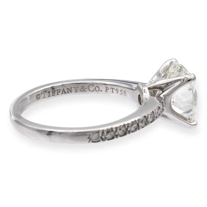 Tiffany & Co. Platinum Novo Cushion Diamond Engagement Ring 2.35 ct. TW I VS1