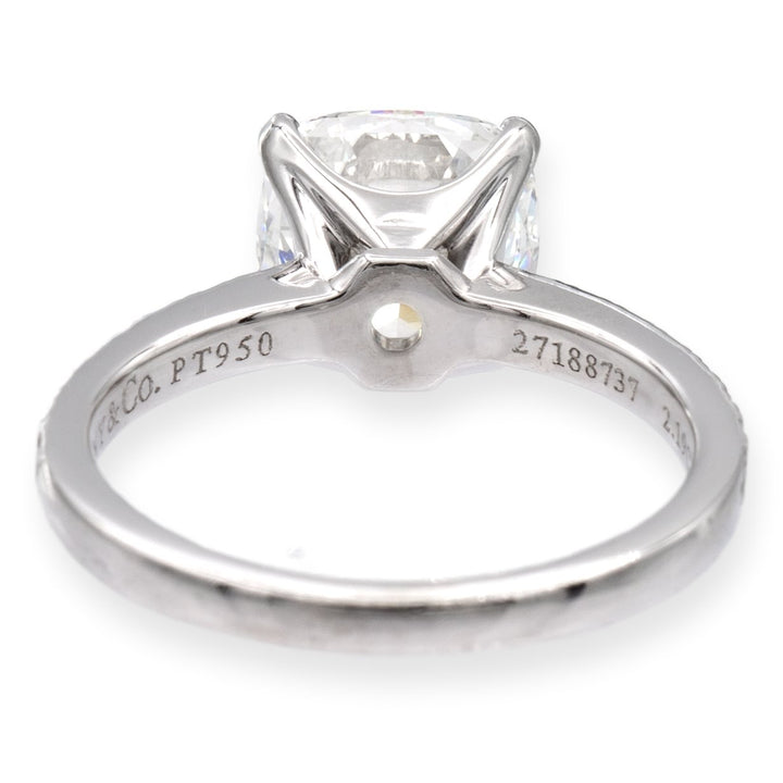 Tiffany & Co. Platinum Novo Cushion Diamond Engagement Ring 2.35 ct. TW I VS1
