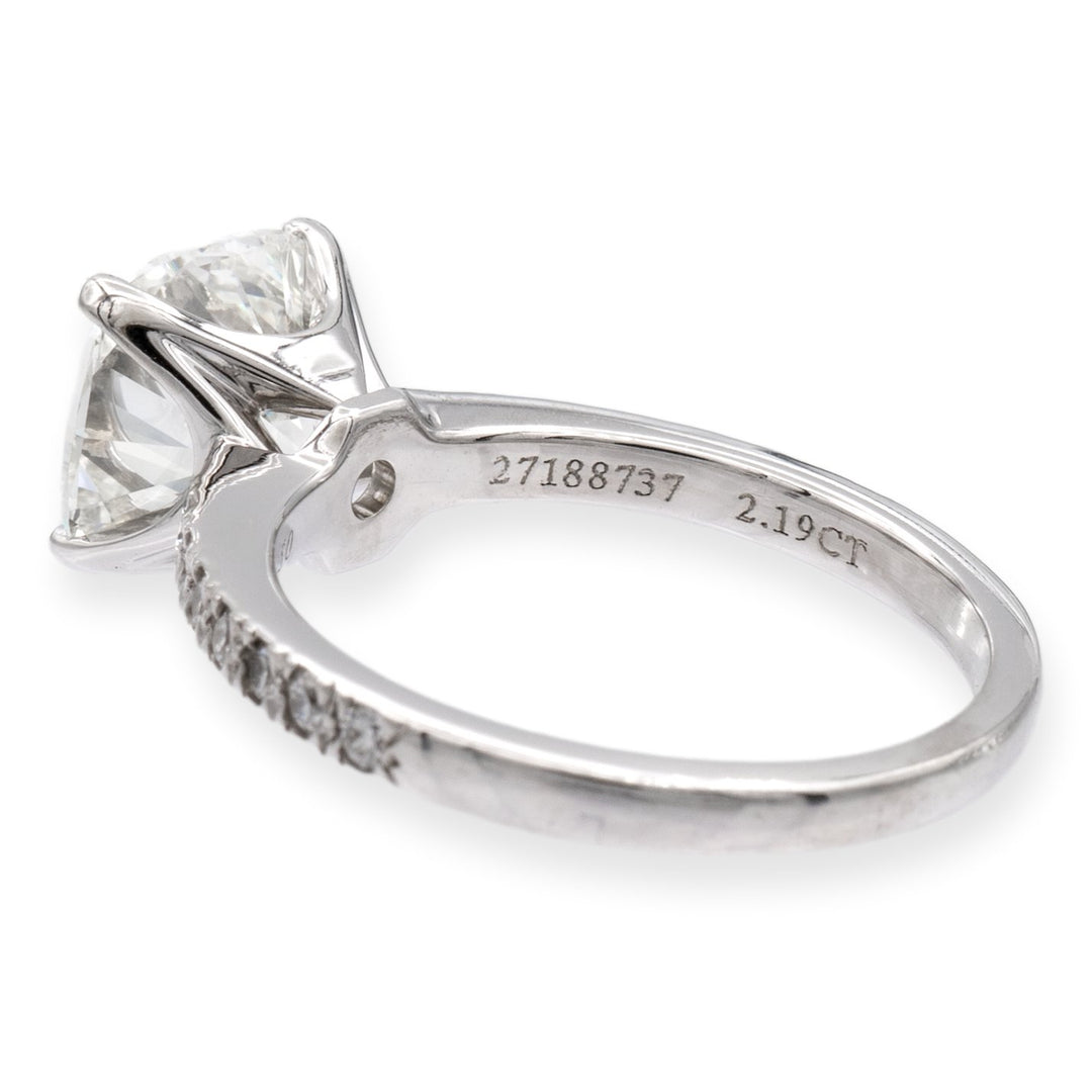 Tiffany & Co. Platinum Novo Cushion Diamond Engagement Ring 2.35 ct. TW I VS1