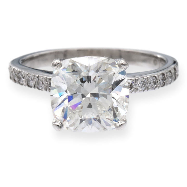 Tiffany & Co. Platinum Novo Cushion Diamond Engagement Ring 2.35 ct. TW I VS1