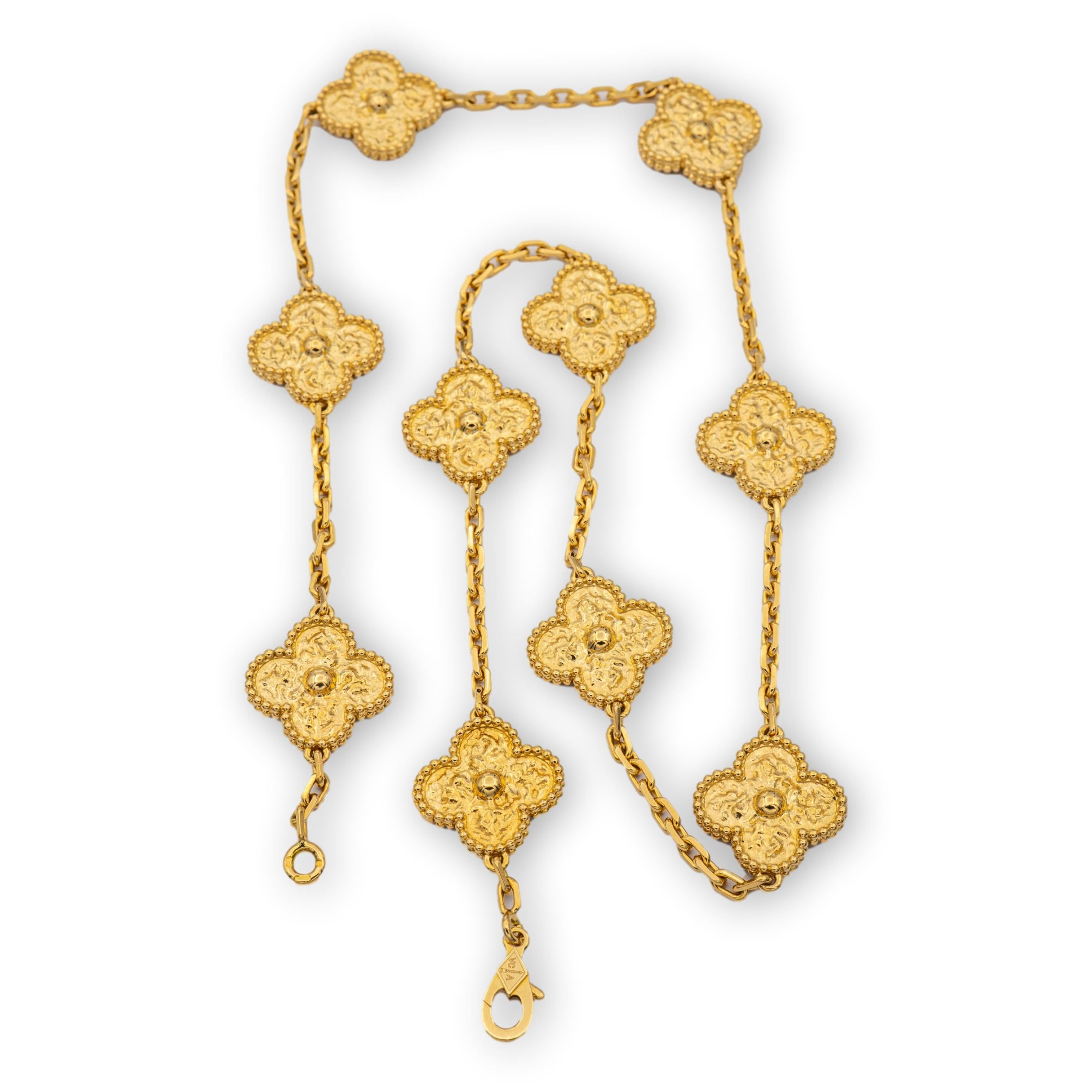 Van Cleef Arpels Vintage 10 motif Alhambra 18K Yellow Gold