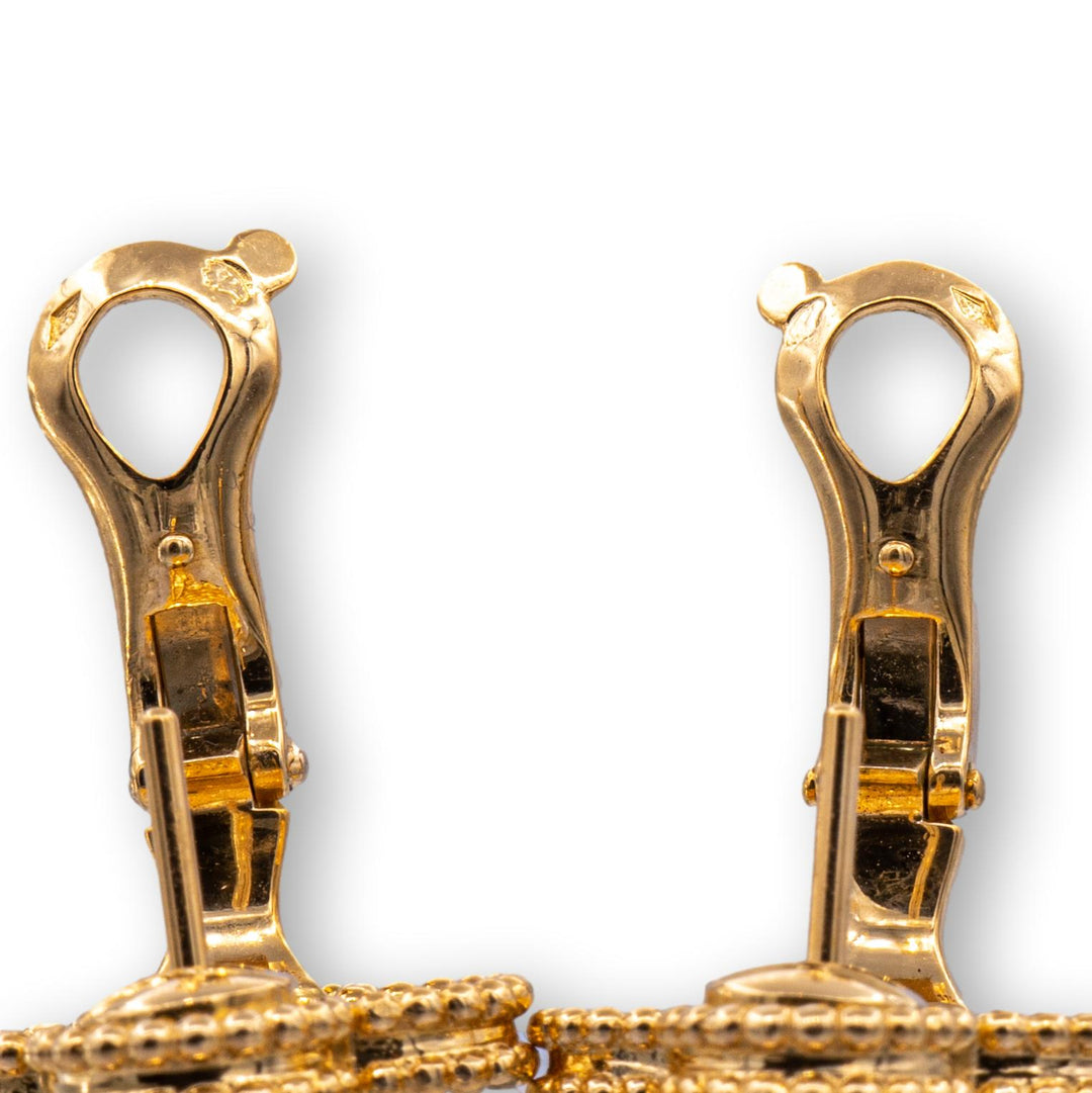Van Cleef & Arpels Vintage Alhambra 18K Yellow Gold Clip Earrings