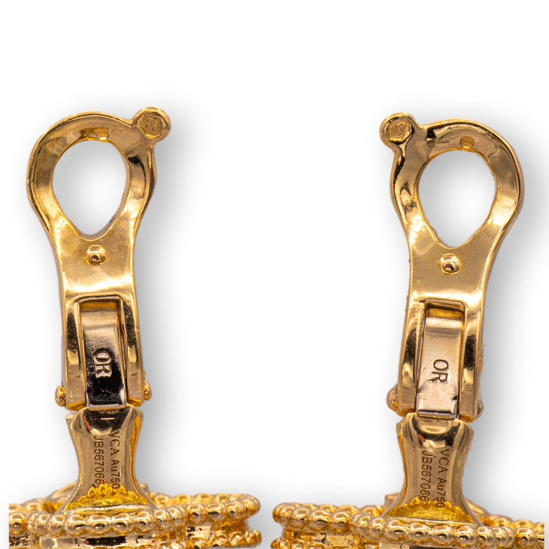 Van Cleef & Arpels Vintage Alhambra 18K Yellow Gold Clip Earrings