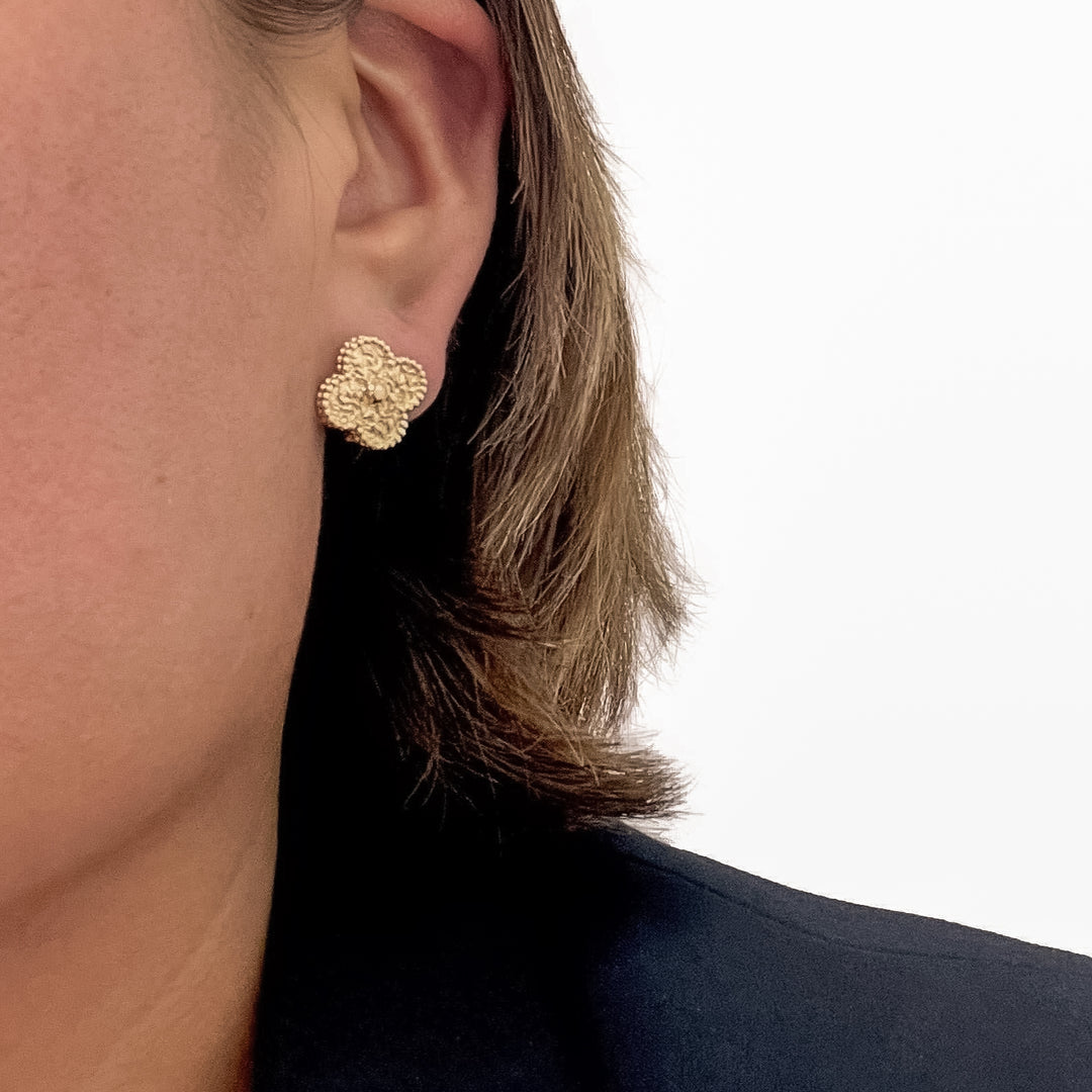 Van Cleef & Arpels Vintage Alhambra 18K Yellow Gold Clip Earrings