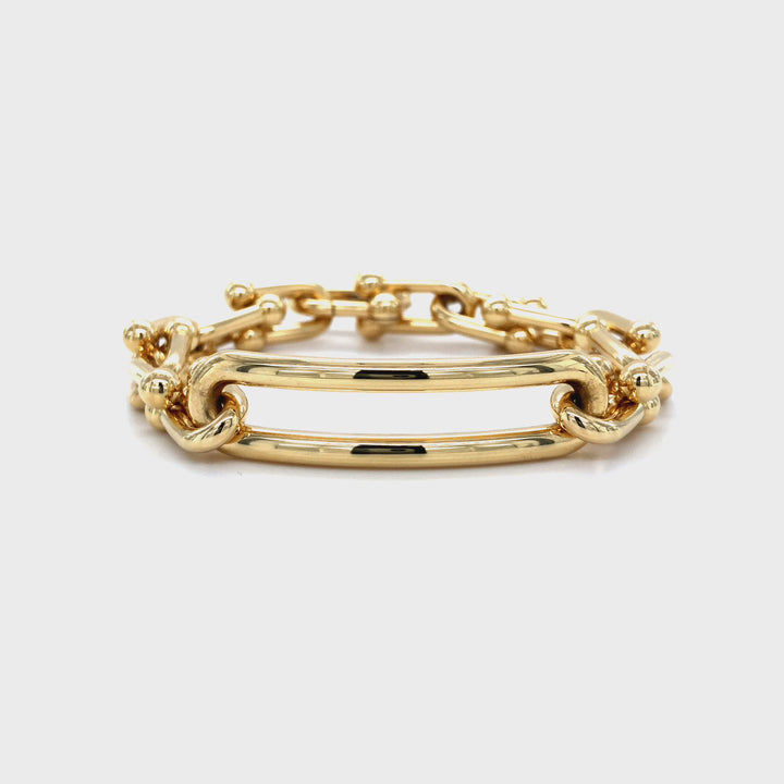 Tiffany & Co. 18K Yellow Gold Hardwear Link Bracelet Medium