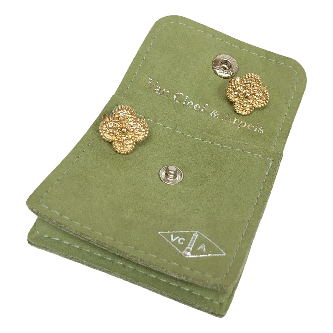 Van Cleef & Arpels Vintage Alhambra 18K Yellow Gold Clip Earrings