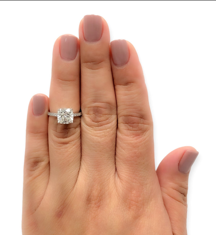 Tiffany & Co. Platinum Novo Cushion Diamond Engagement Ring 2.35 ct. TW I VS1