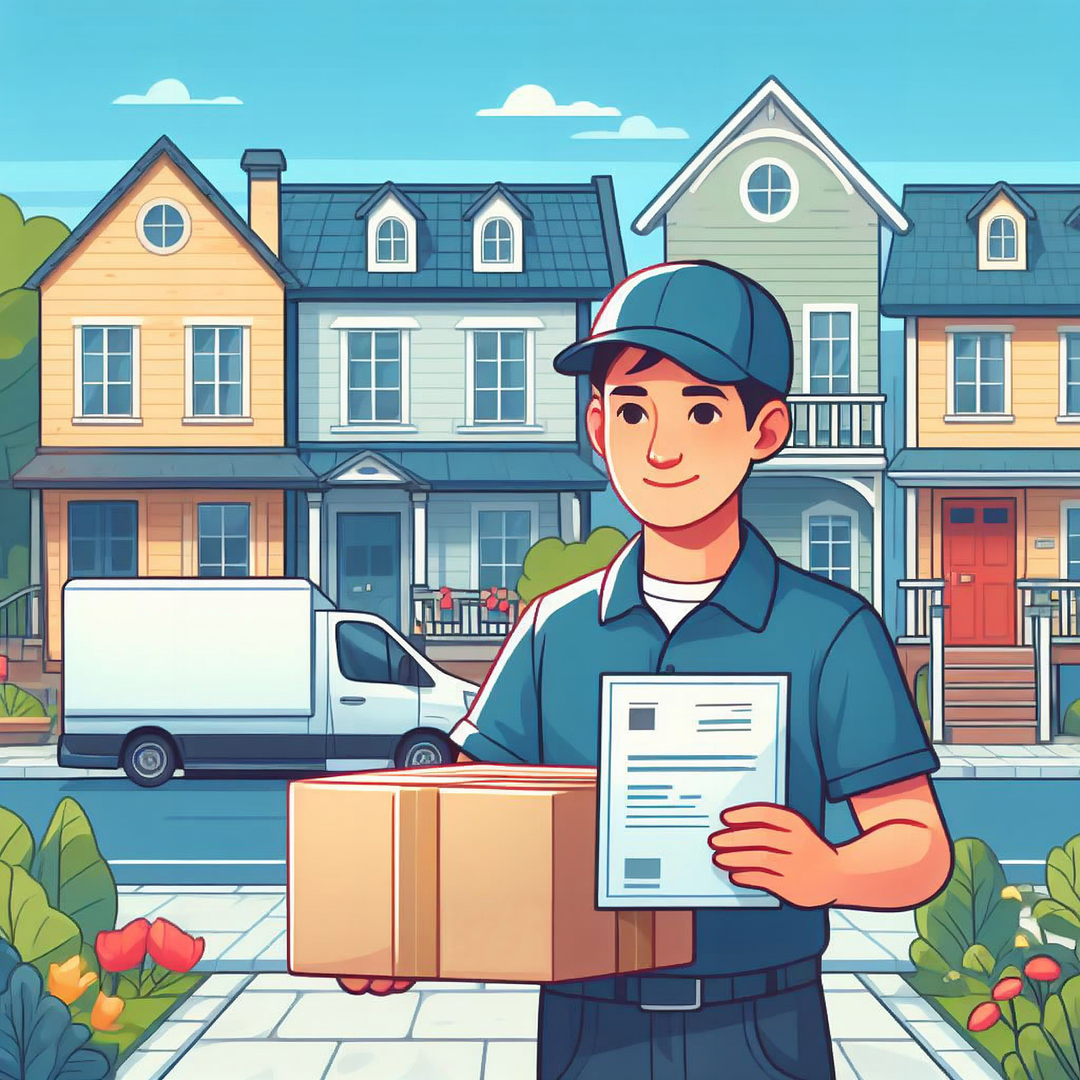 Delivery cargo illustration.