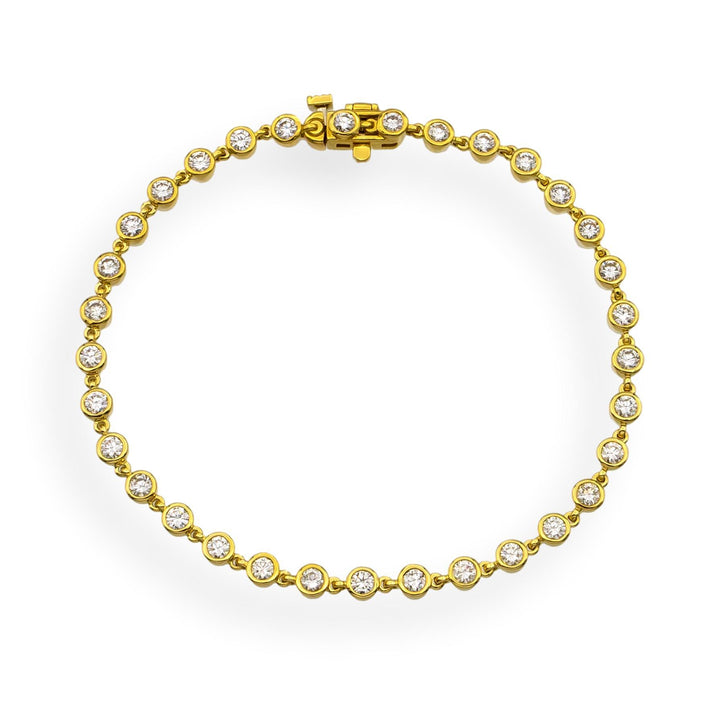 Single-Link Bezel Diamond Tennis Bracelet 2.25ct & 3.50ct - Made to Order