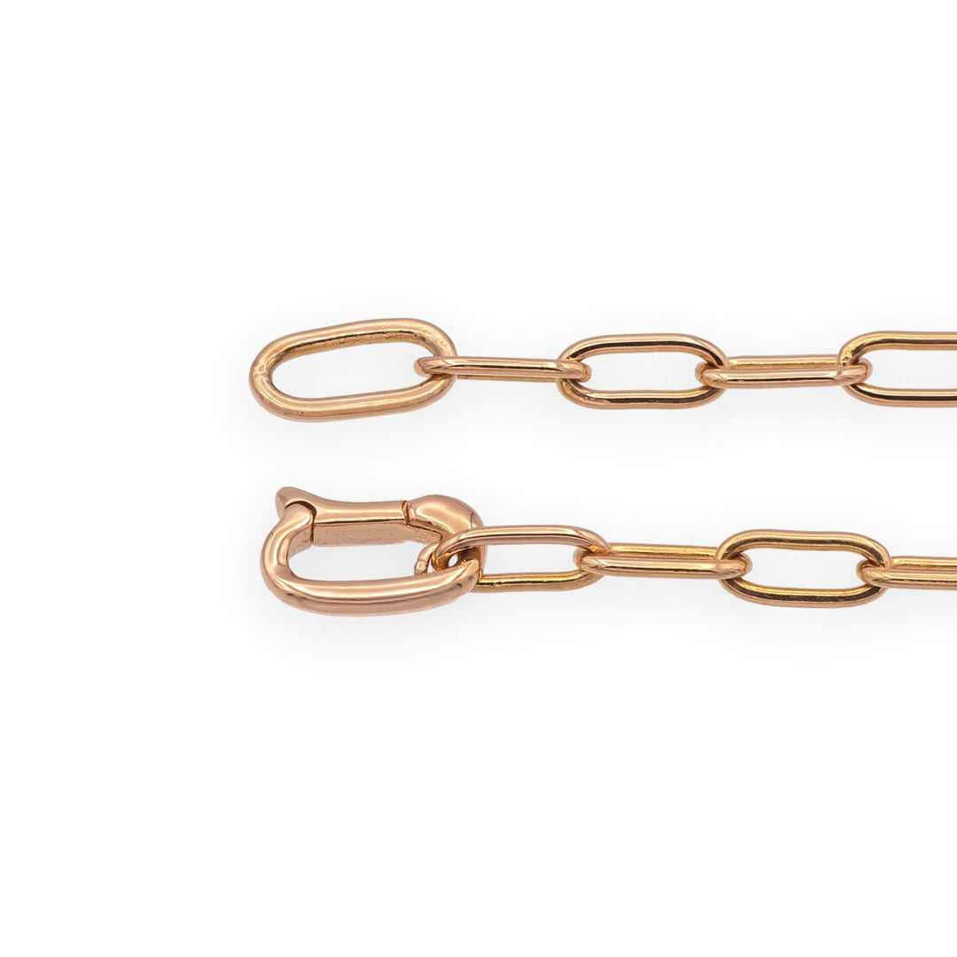 14K Rose Gold Emerald and Diamond Pendant Necklace