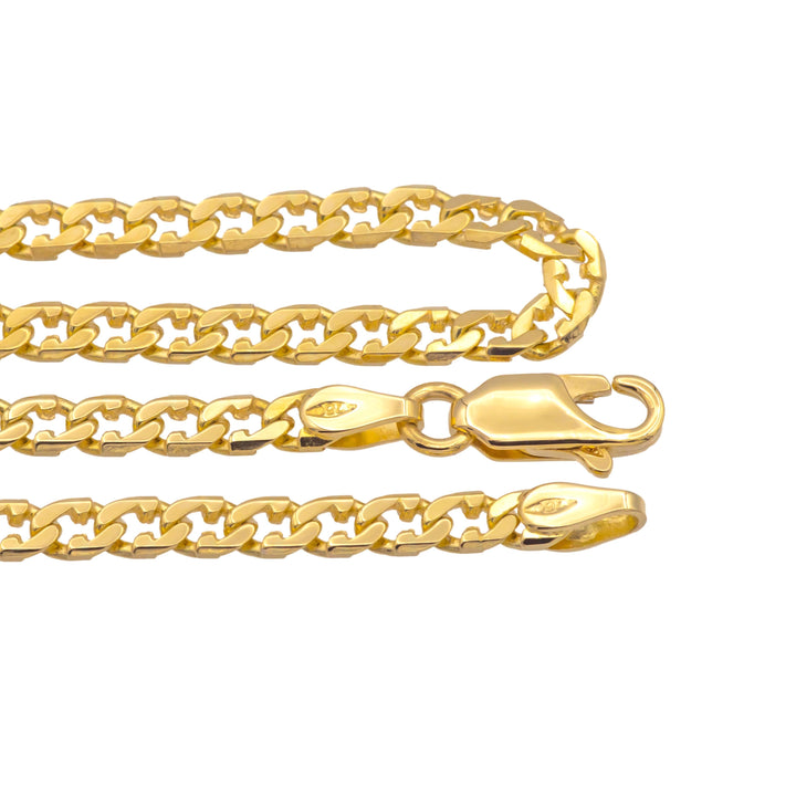 18K Yellow Gold Italian Curb Link Necklace – 23.5 Inches - 3mm