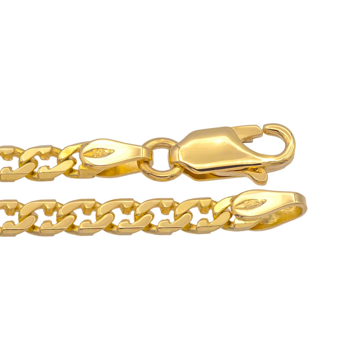 18K Yellow Gold Italian Curb Link Necklace – 23.5 Inches - 3mm