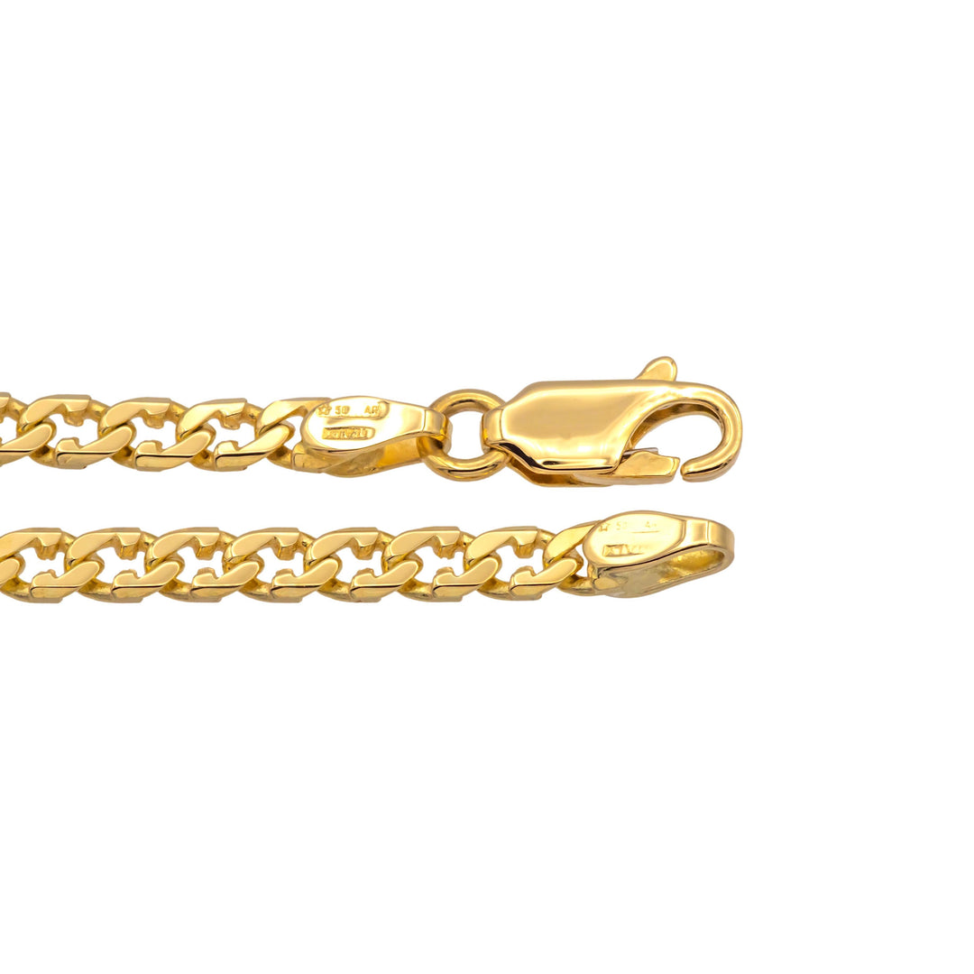 18K Yellow Gold Italian Curb Link Necklace – 23.5 Inches - 3mm